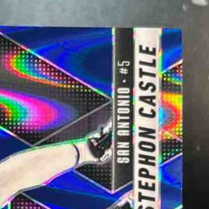 2024-25 Panini Mosaic Stephon Castle Blue Seismic /149 #290 City Edition Spurs - Sports Cards