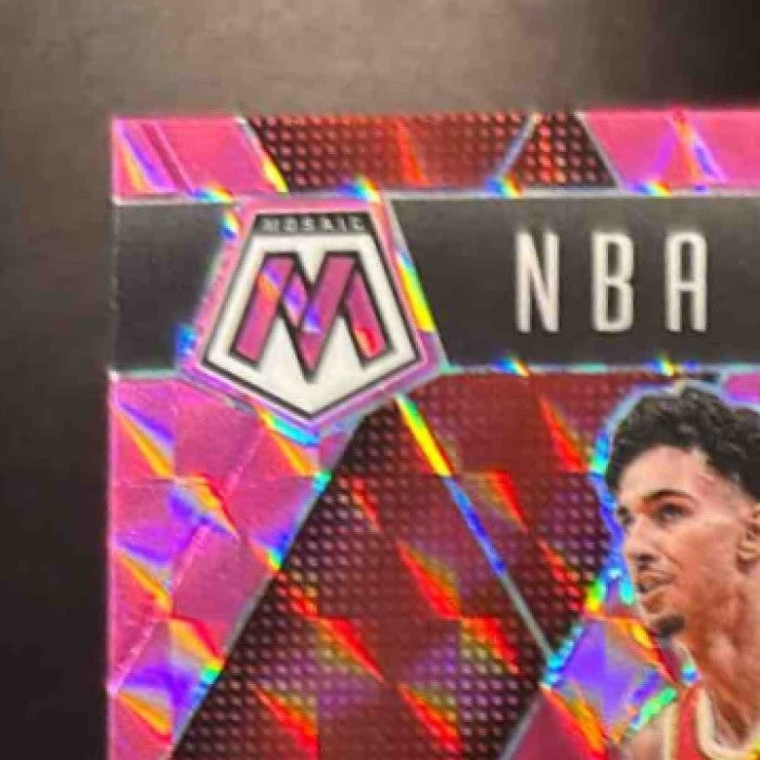 2024-25 Panini Mosaic Zaccharie Risacher Pink Mosaic /175 #269 Atlanta Hawks - Sports Cards