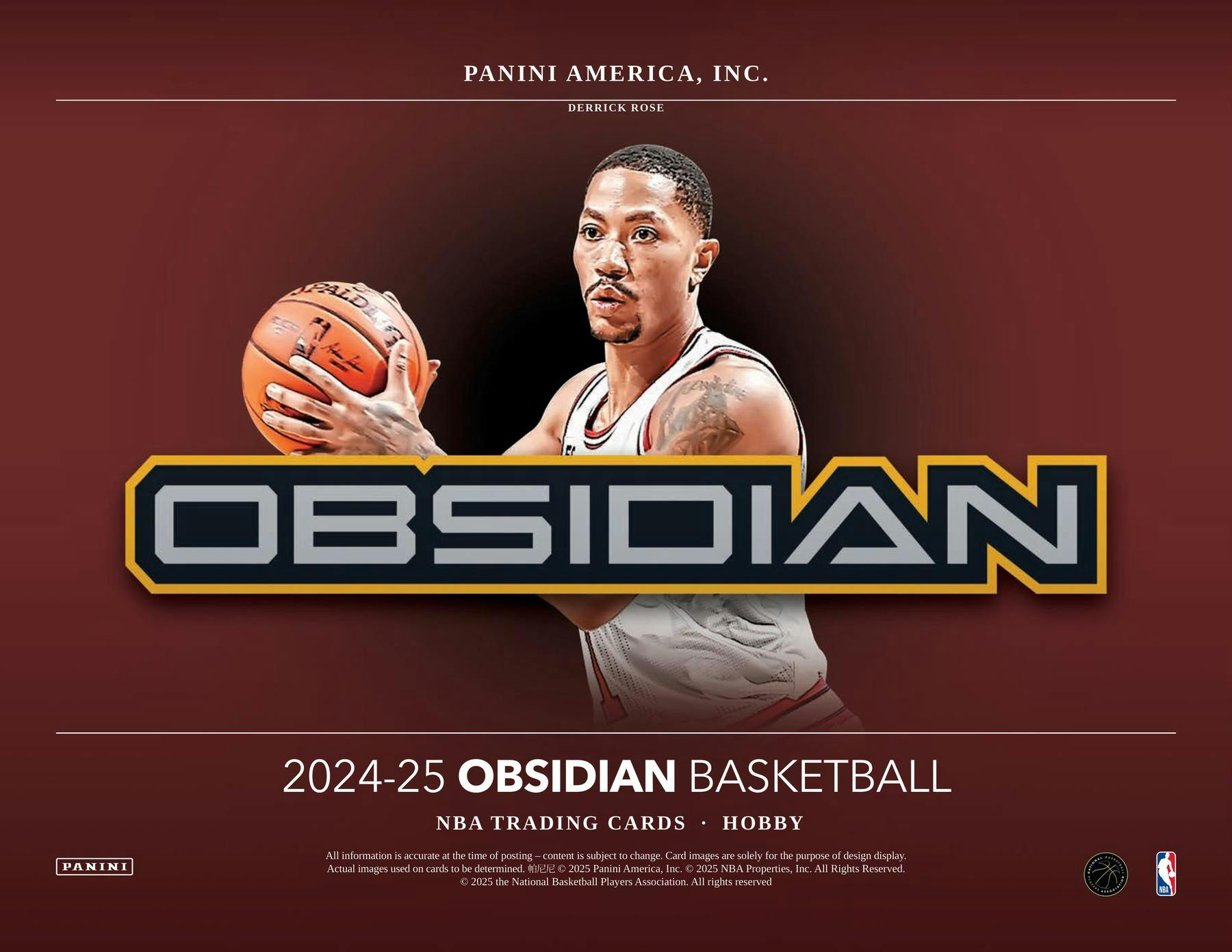 2024/25 Panini Obsidian Basketball Hobby Box (2 Auto and 1 Mem) - NBA Hobby Box