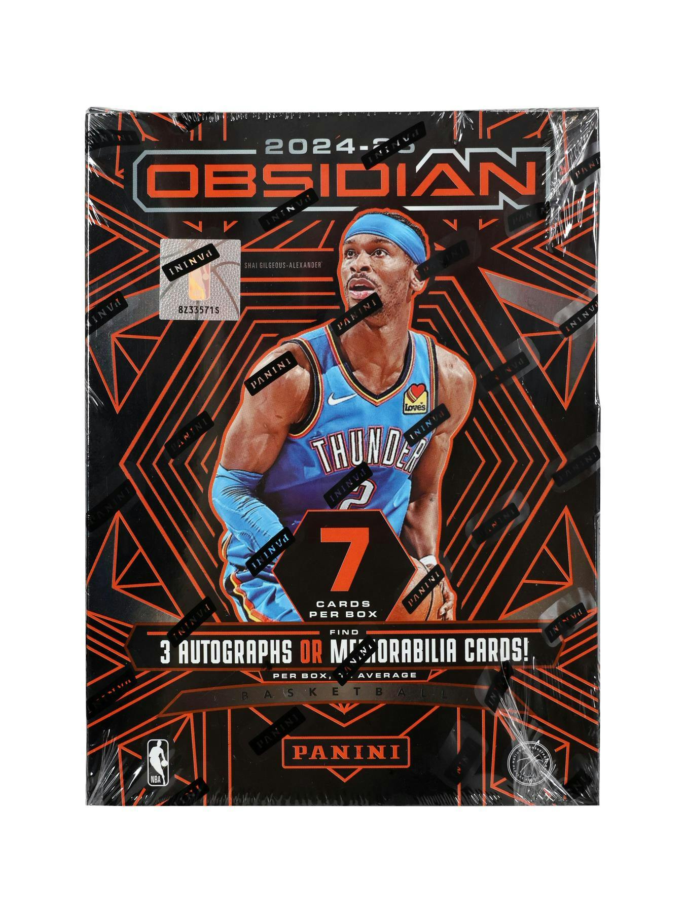 2024/25 Panini Obsidian Basketball Hobby Box (2 Auto and 1 Mem) - NBA Hobby Box