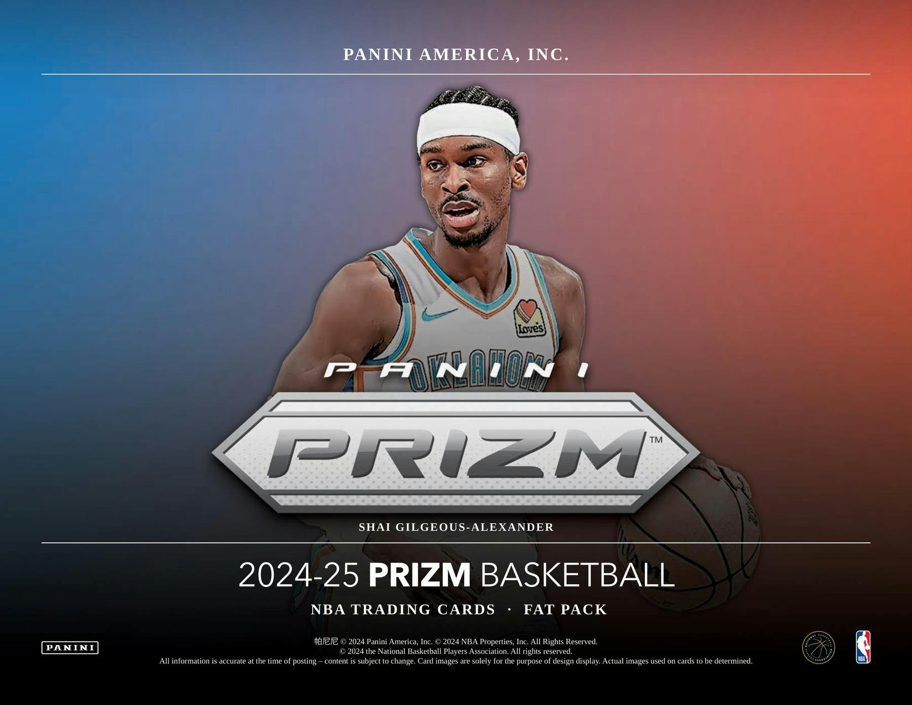 2024/25 Panini Prizm Basketball Jumbo Value Fat Pack Box (Red White & Blue Parallels) - NBA Retail Box