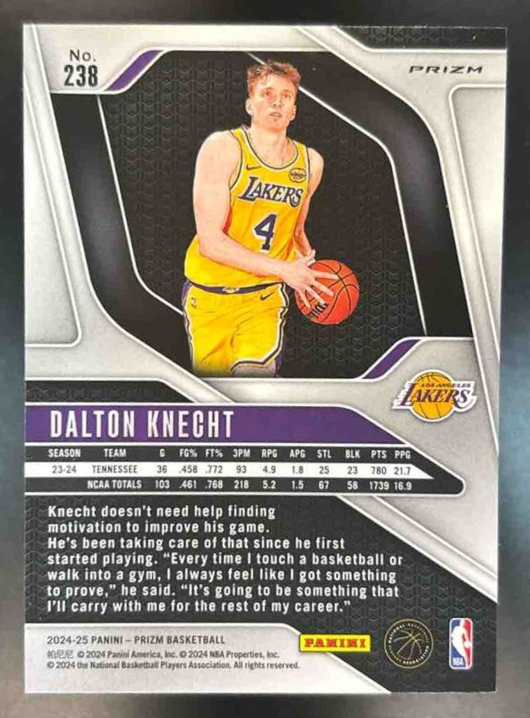 2024-25 Panini Prizm Dalton Knecht Pink Ice #238 RC Los Angeles Lakers - Sports Cards