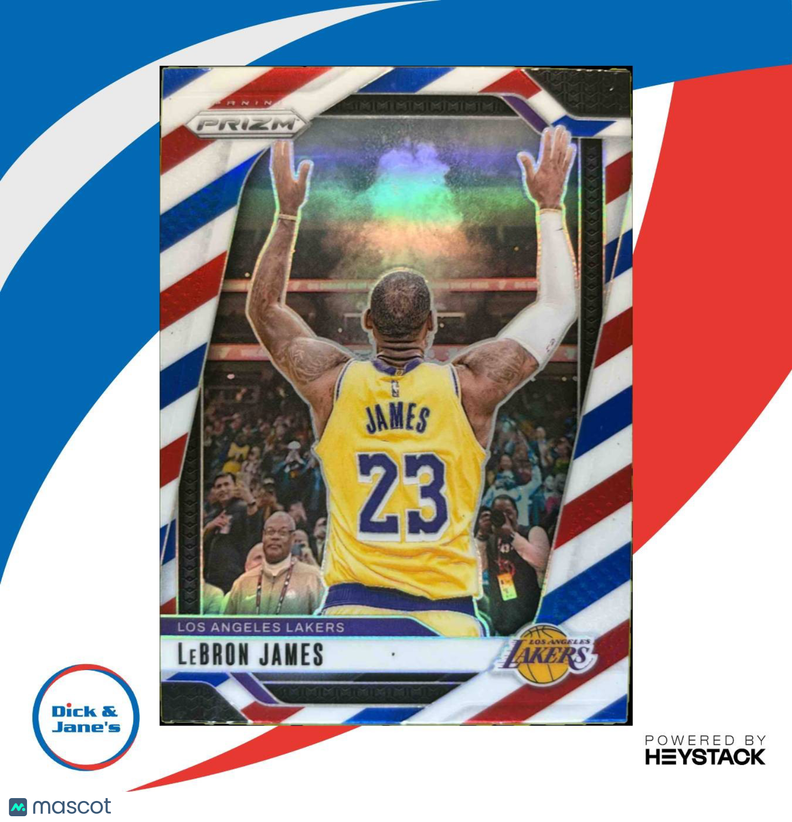 2024-25 Panini Prizm LeBron James Red White and Blue #130 Los Angeles Lakers - Sports Cards