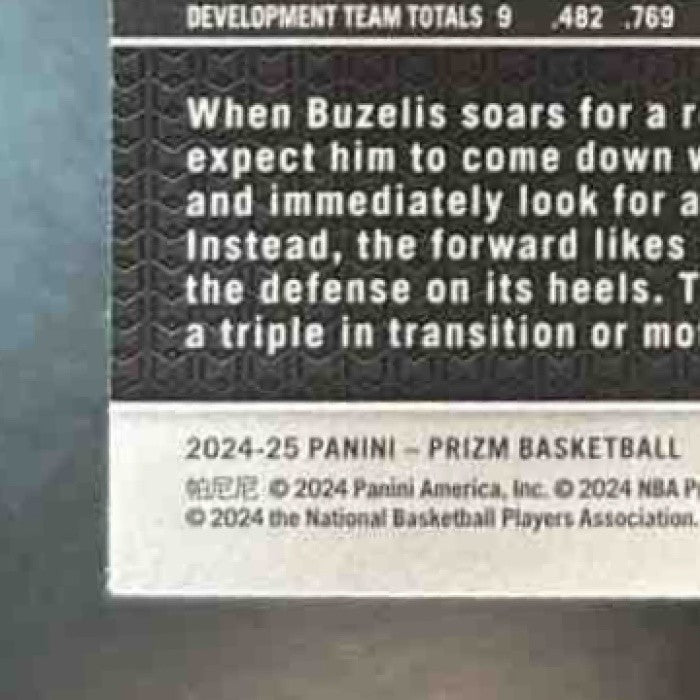 2024-25 Panini Prizm Matas Buzelis Silver #252 RC Chicago Bulls - Sports Cards