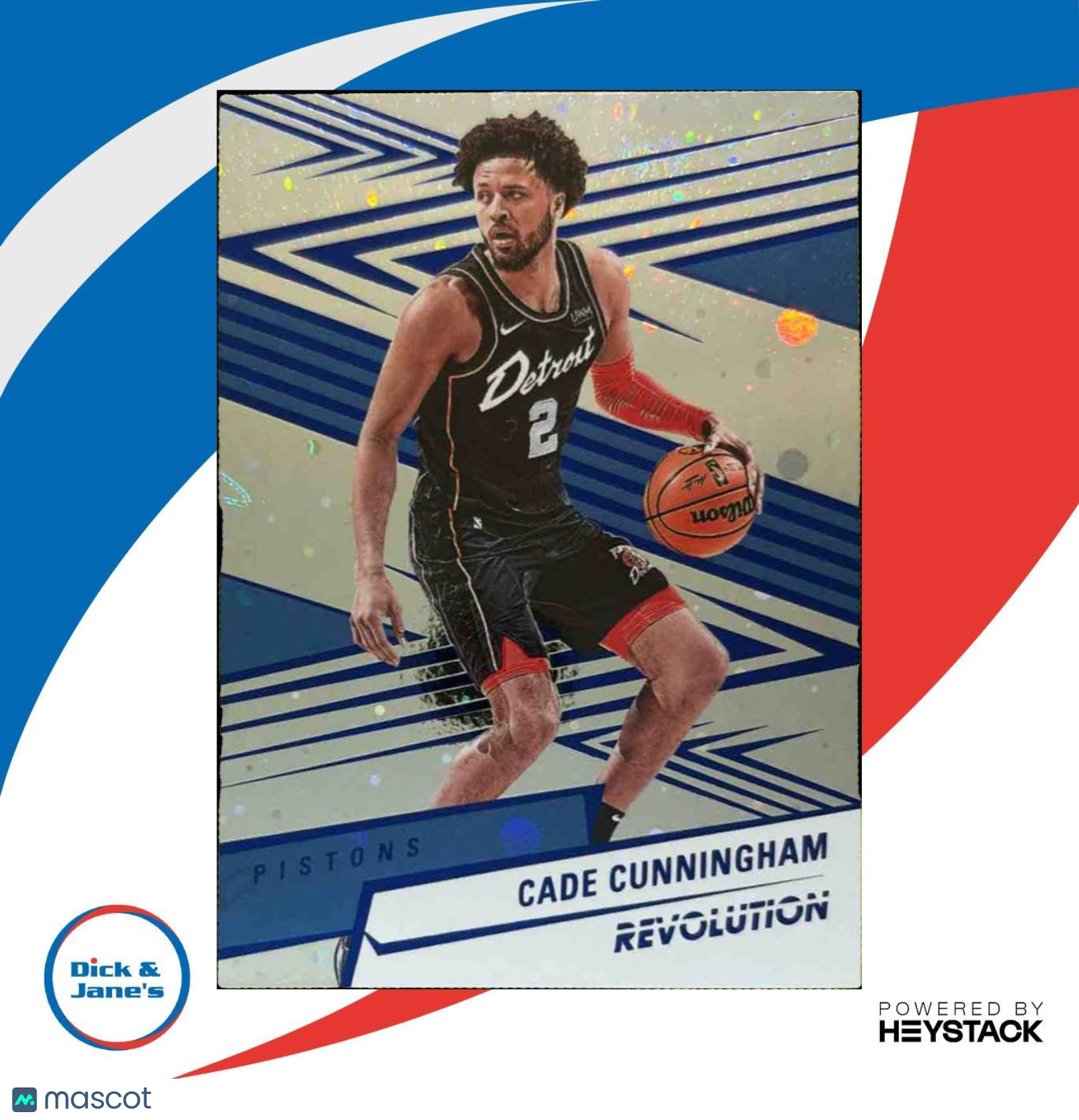 2024-25 Panini Revolution Cade Cunningham Blue Cosmo 62/285 #32 Detroit Pistons - Sports Cards