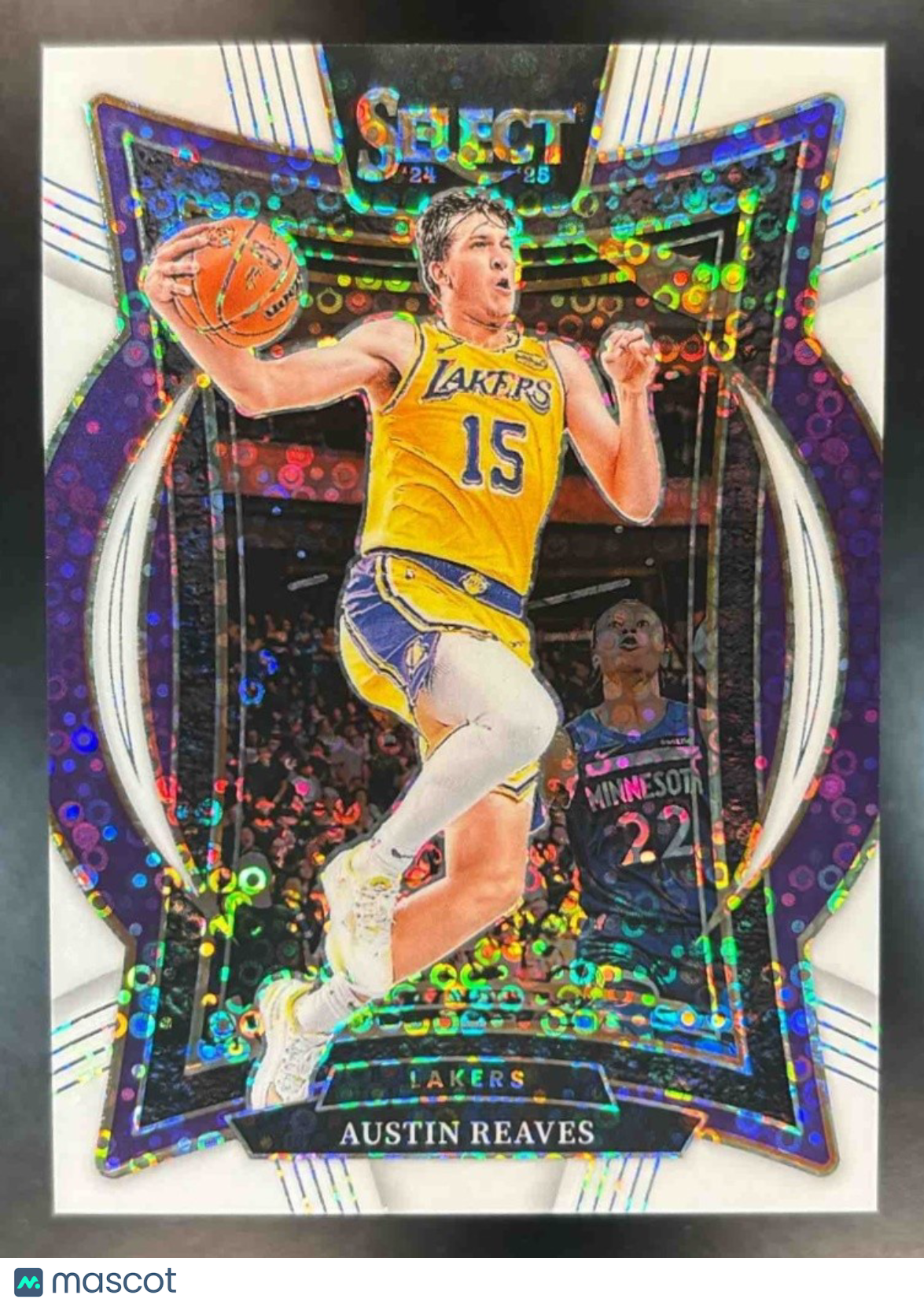 2024-25 Panini Select Austin Reaves White Disco Prizm /75 #40 Los Angeles Laker - Sports Cards