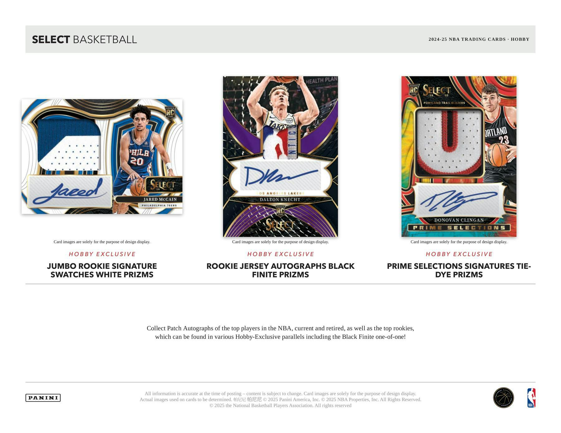 2024/25 Panini Select Basketball Hobby Box (3 Autos / Mem) - NBA Hobby Box