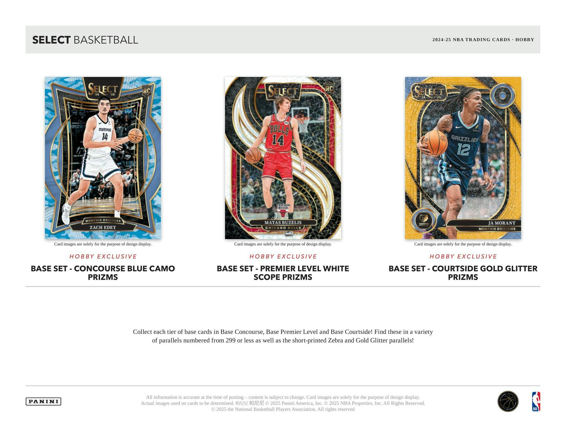 2024/25 Panini Select Basketball Hobby Box (3 Autos / Mem) - NBA Hobby Box