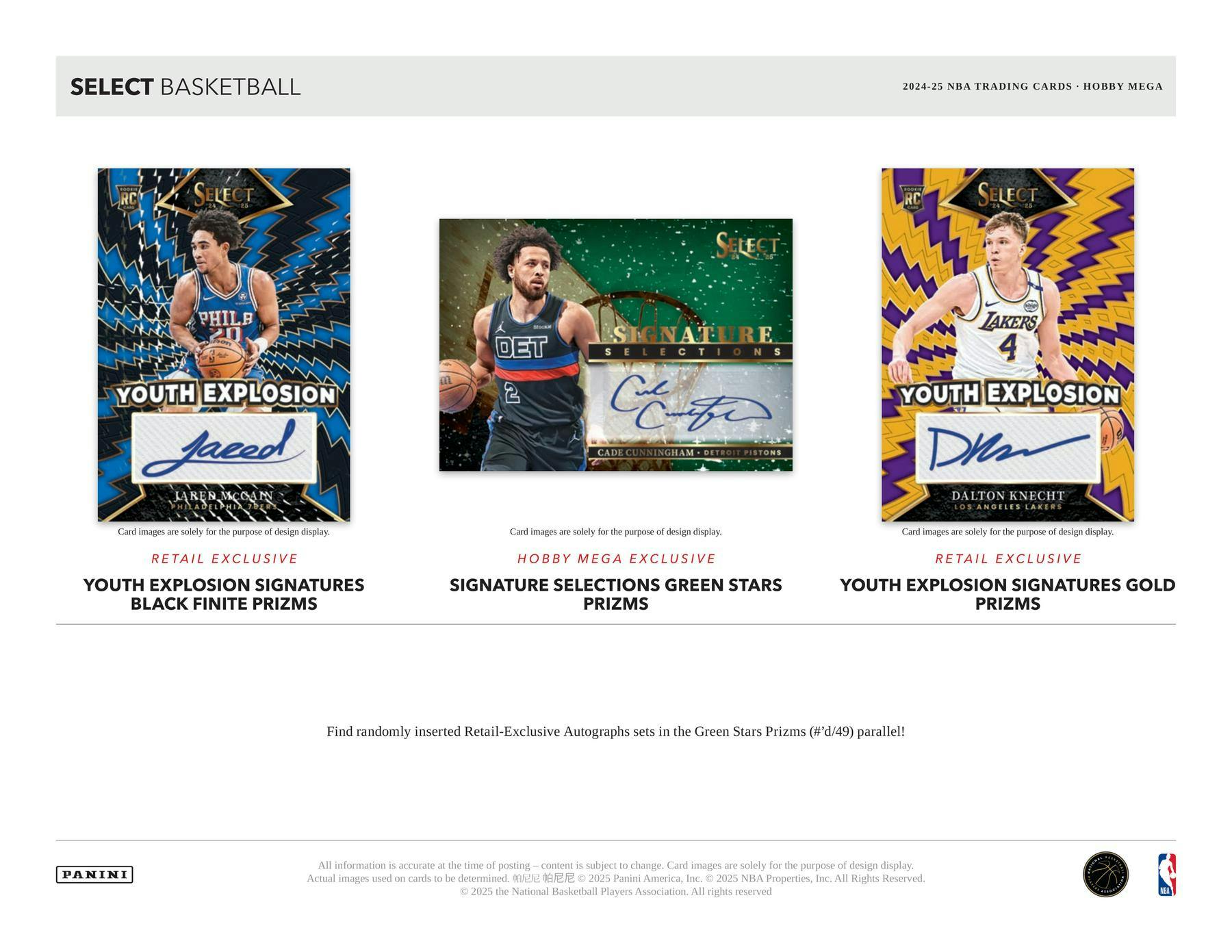 2024/25 Panini Select Basketball Hobby Mega Box (Blue & Green Stars Prizms) - Sports Collectibles