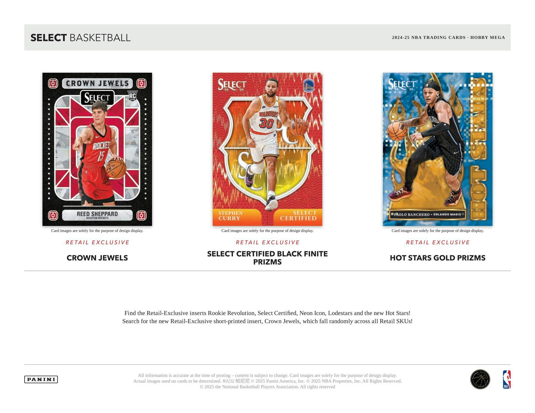 2024/25 Panini Select Basketball Hobby Mega Box (Blue & Green Stars Prizms) - Sports Collectibles