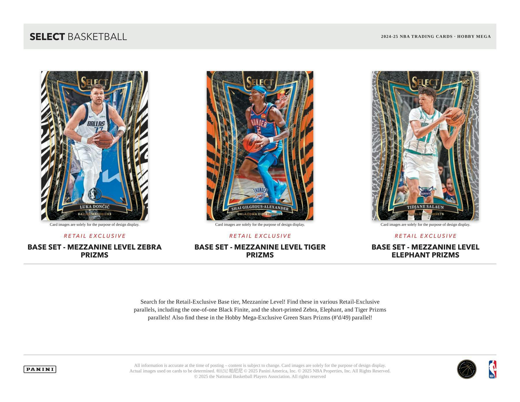 2024/25 Panini Select Basketball Hobby Mega Box (Blue & Green Stars Prizms) - Sports Collectibles