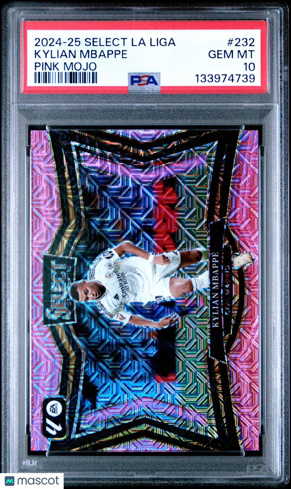 2024-25 Panini Select La Liga Kylian Mbappe Pink Mojo /179 #232 PSA 10 GEM MINT - Graded Sports Cards