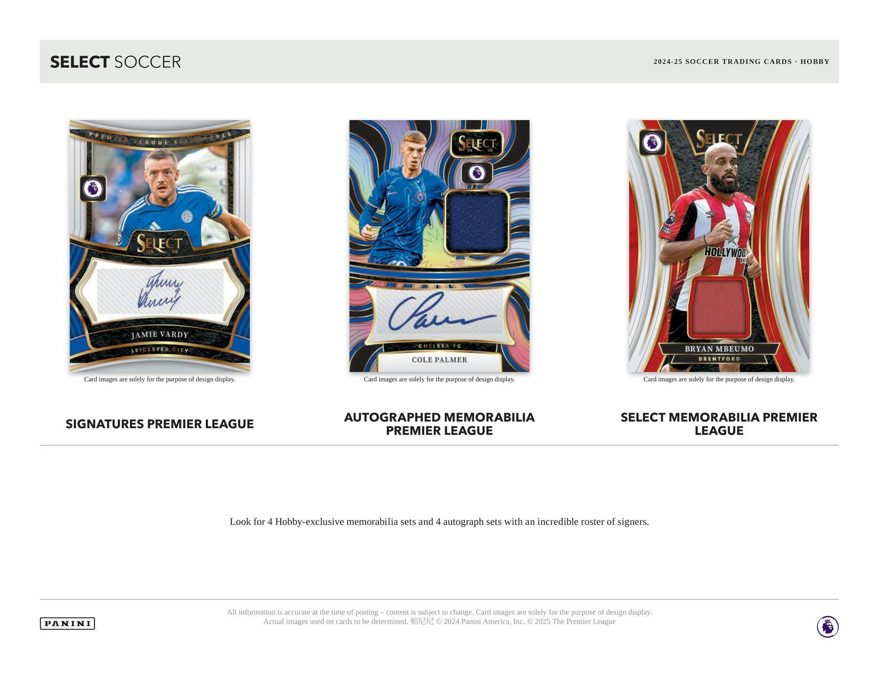 2024/25 Panini Select Premier League EPL Soccer Hobby Box (3 Autos/Mems) - Soccer