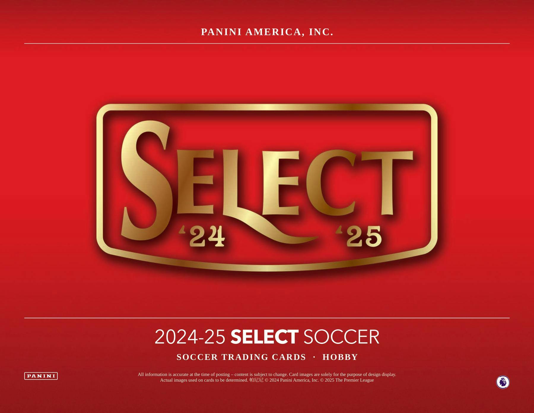 2024/25 Panini Select Premier League EPL Soccer Hobby Box (3 Autos/Mems) - Soccer