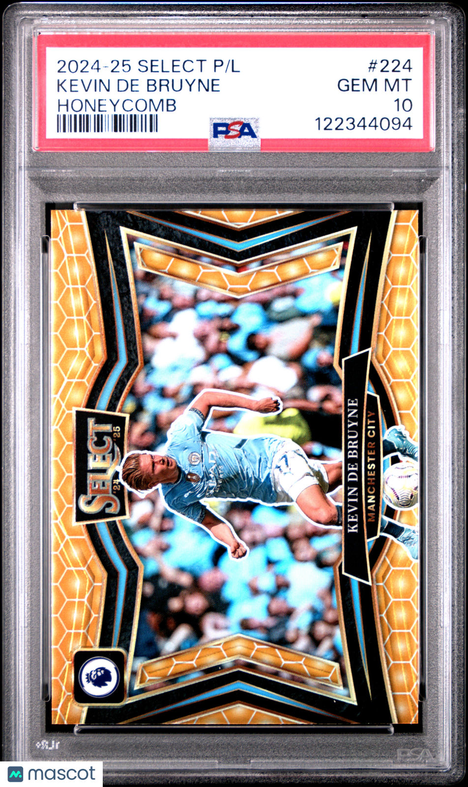 2024-25 Panini Select Premier League Kevin De Bruyne Honeycomb #224 PSA 10 - Graded Sports Cards
