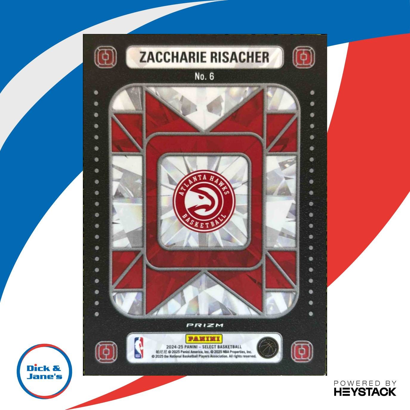 2024-25 Panini Select Zaccharie Risacher Crown Jewels RC Atlanta Hawks CASE HIT - Sports Cards