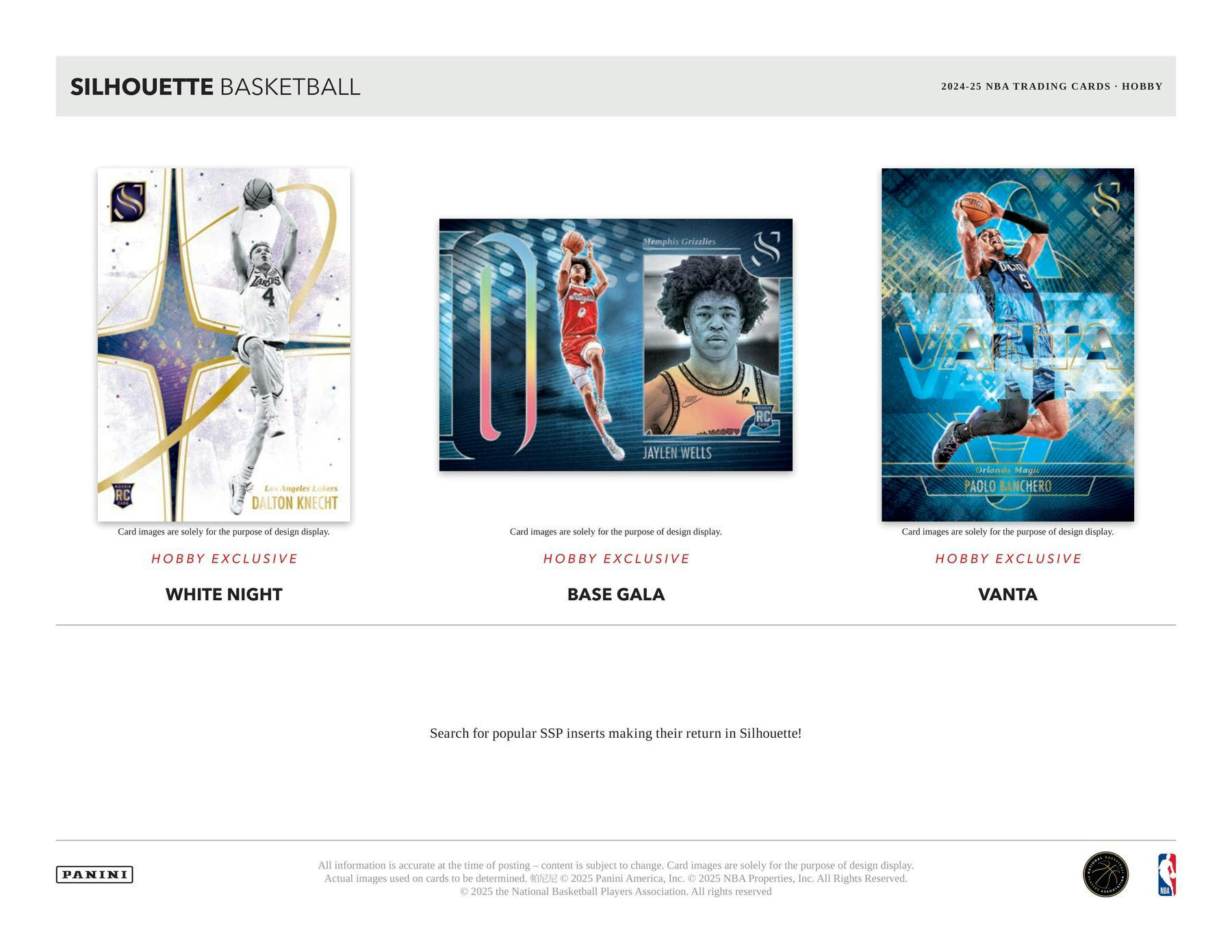 2024/25 Panini Silhouette Basketball Hobby Box NBA Mega Box