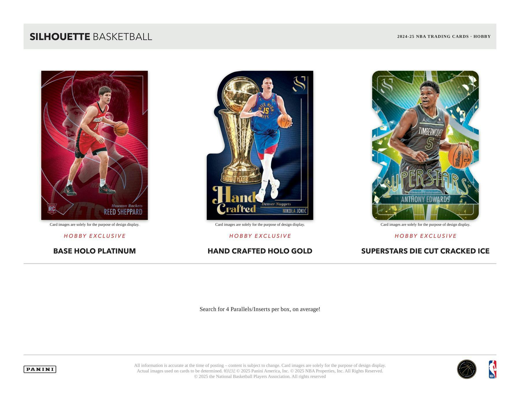 2024/25 Panini Silhouette Basketball Hobby Box NBA Mega Box