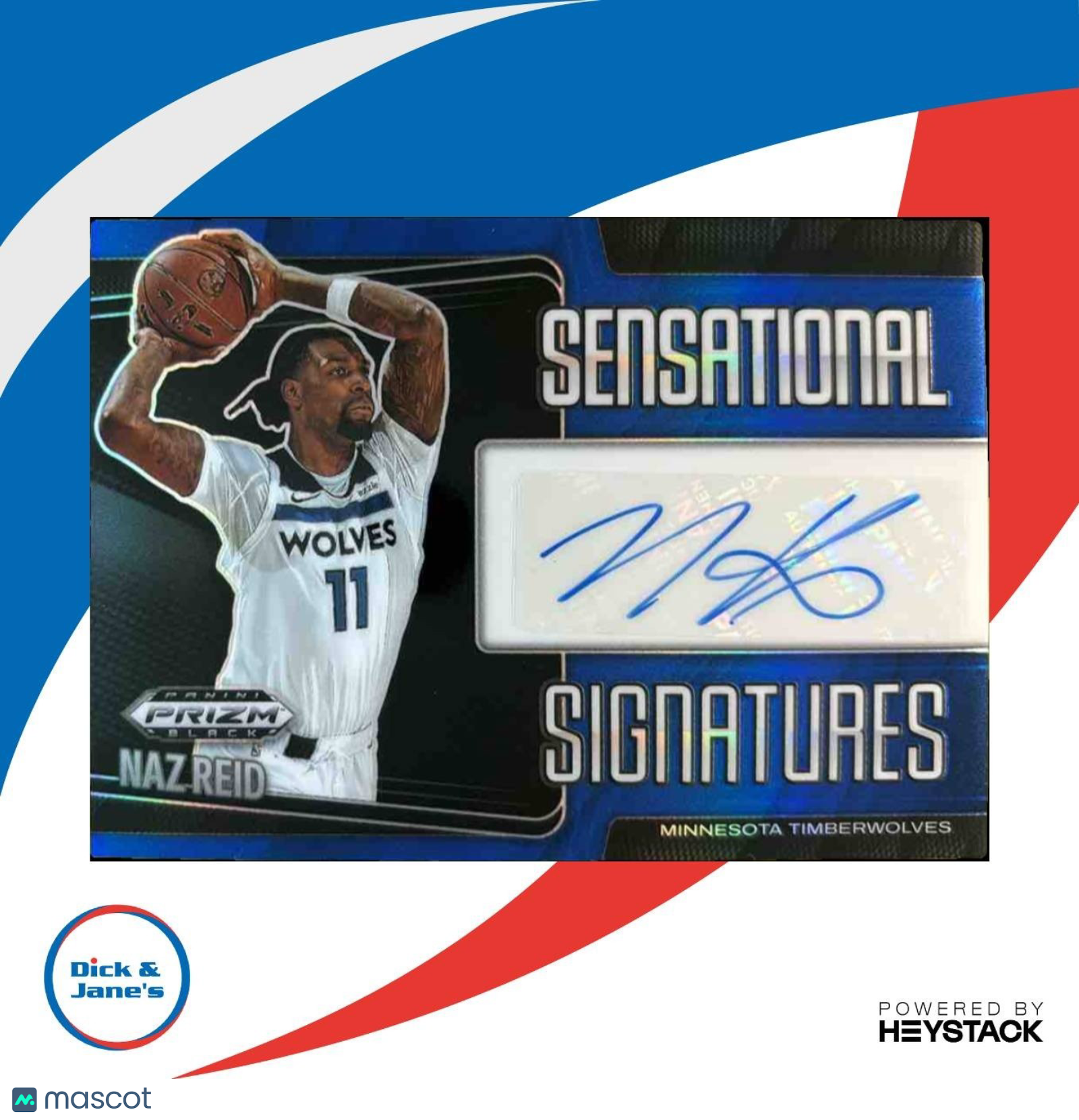 2024-25 Prizm Black Naz Reid Sensational Signatures
