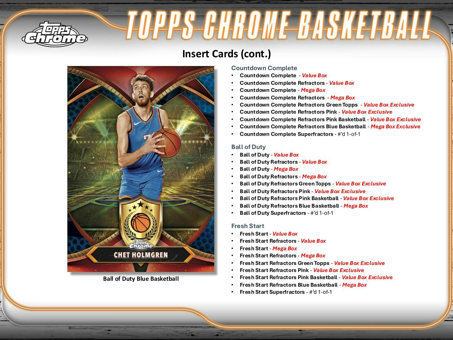 2024/25 Topps Chrome Basketball 8-Pack Blaster Box (8 Inserts) - NBA Blaster Box