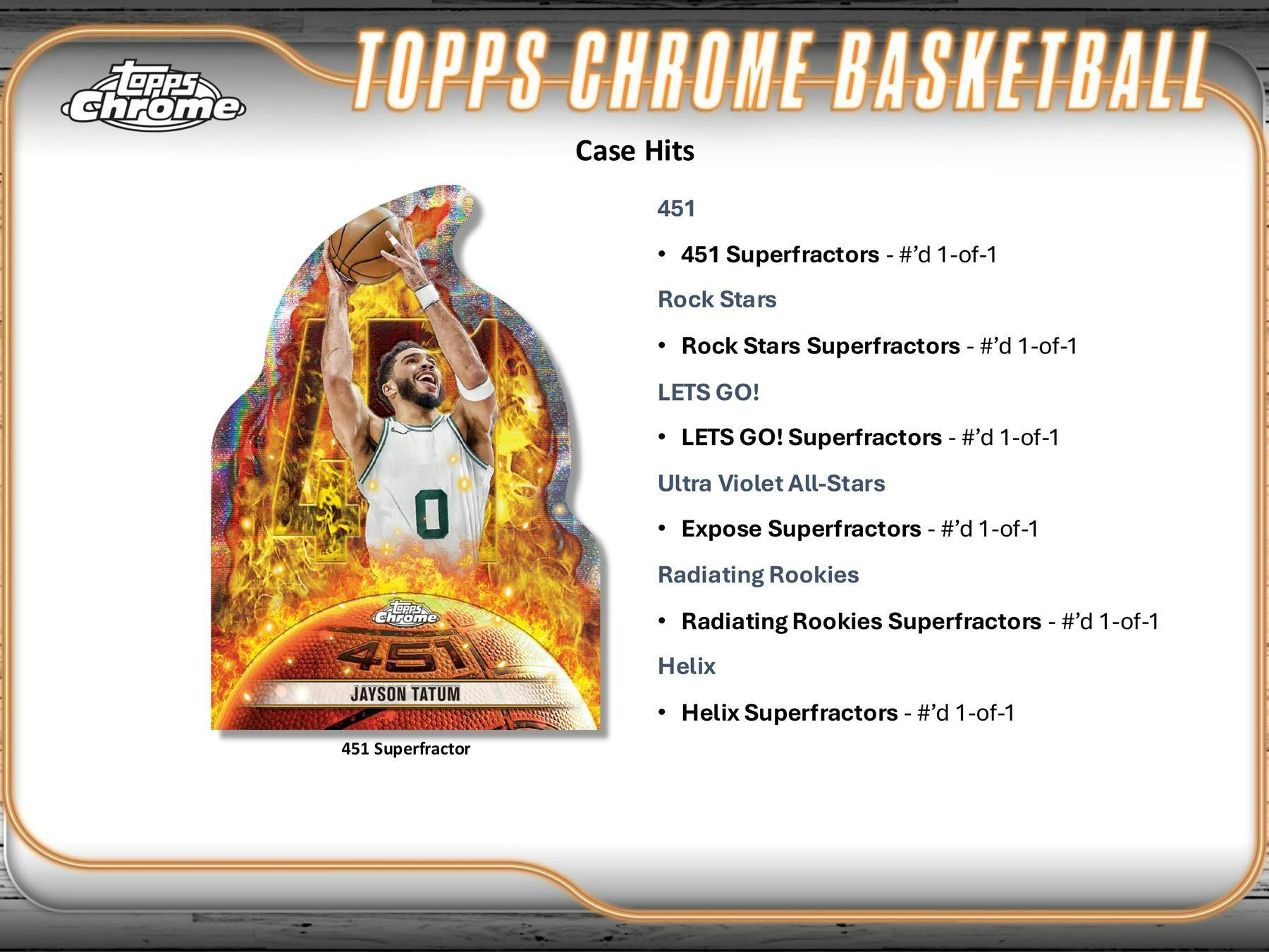 2024/25 Topps Chrome Basketball Hobby Box (2 Autos) June 12th - NBA Hobby Box