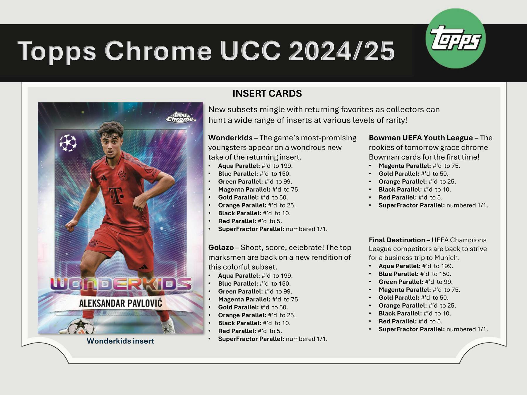 2024/25 Topps Chrome UEFA Club Competitions UCC Soccer Hobby Box (1 Auto) May 15th - Soccer Hobby Box