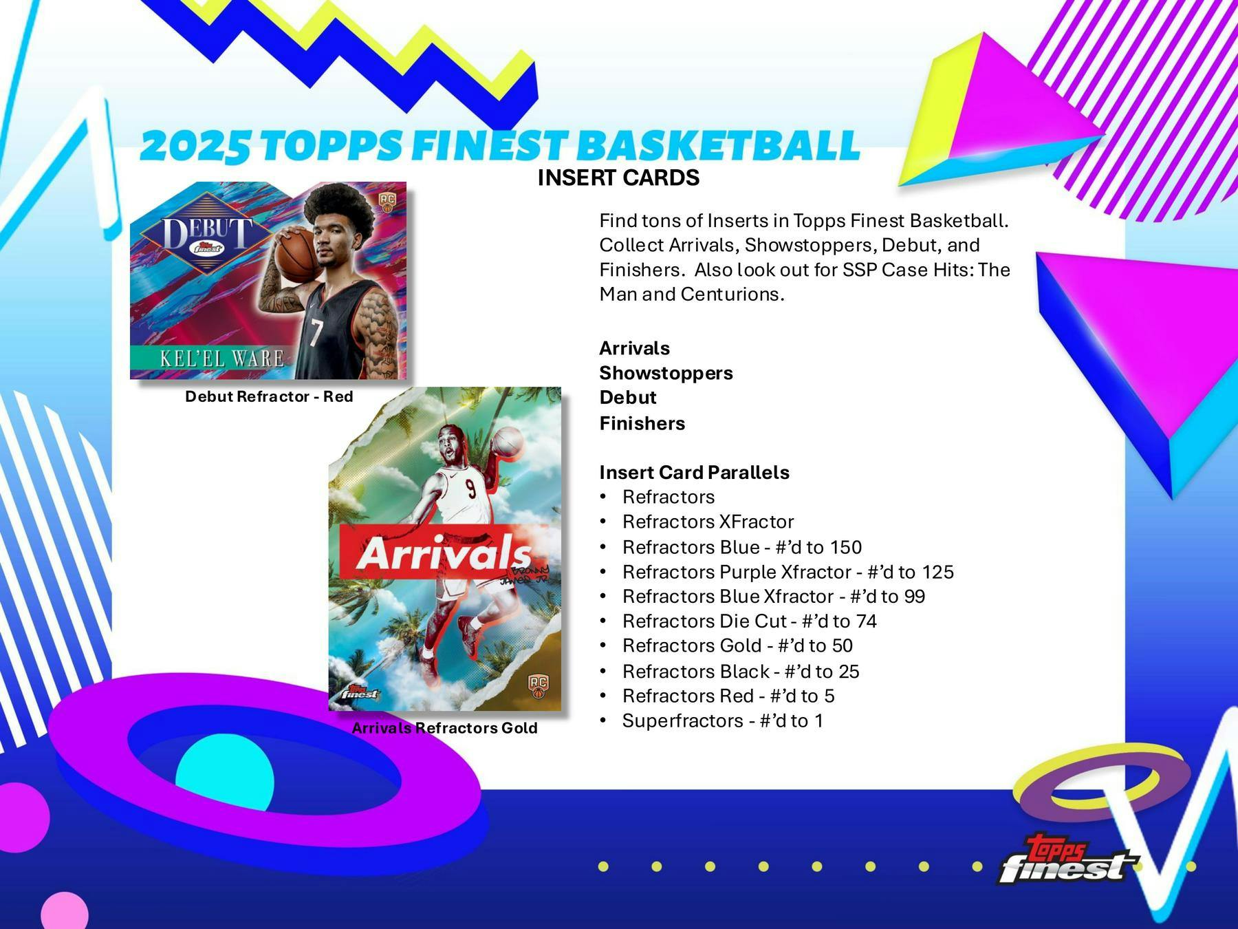 2024/25 Topps Finest Basketball Hobby Box (2 Autos) - NBA Hobby Box