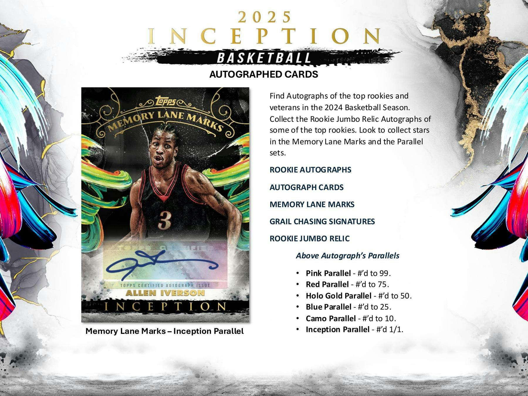 2024/25 Topps Inception Basketball Hobby Box (2 Autos plus 1 Mem) - NBA Hobby Box
