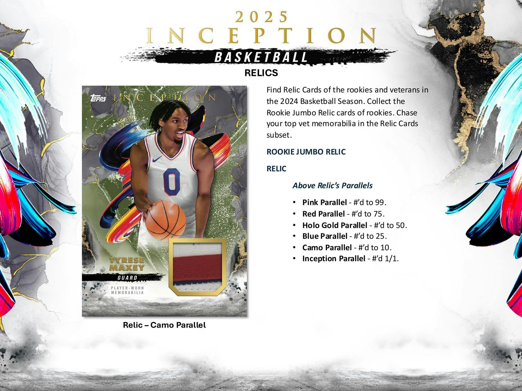 2024/25 Topps Inception Basketball Hobby Box (2 Autos plus 1 Mem) - NBA Hobby Box