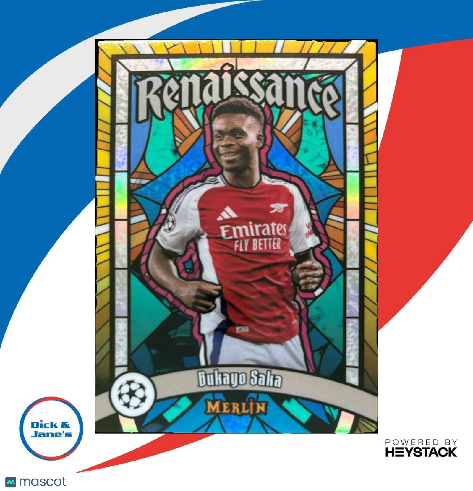 2024-25 Topps Merlin Chrome UEFA Club Competitions Bukayo Saka Renaissance - Sports Cards