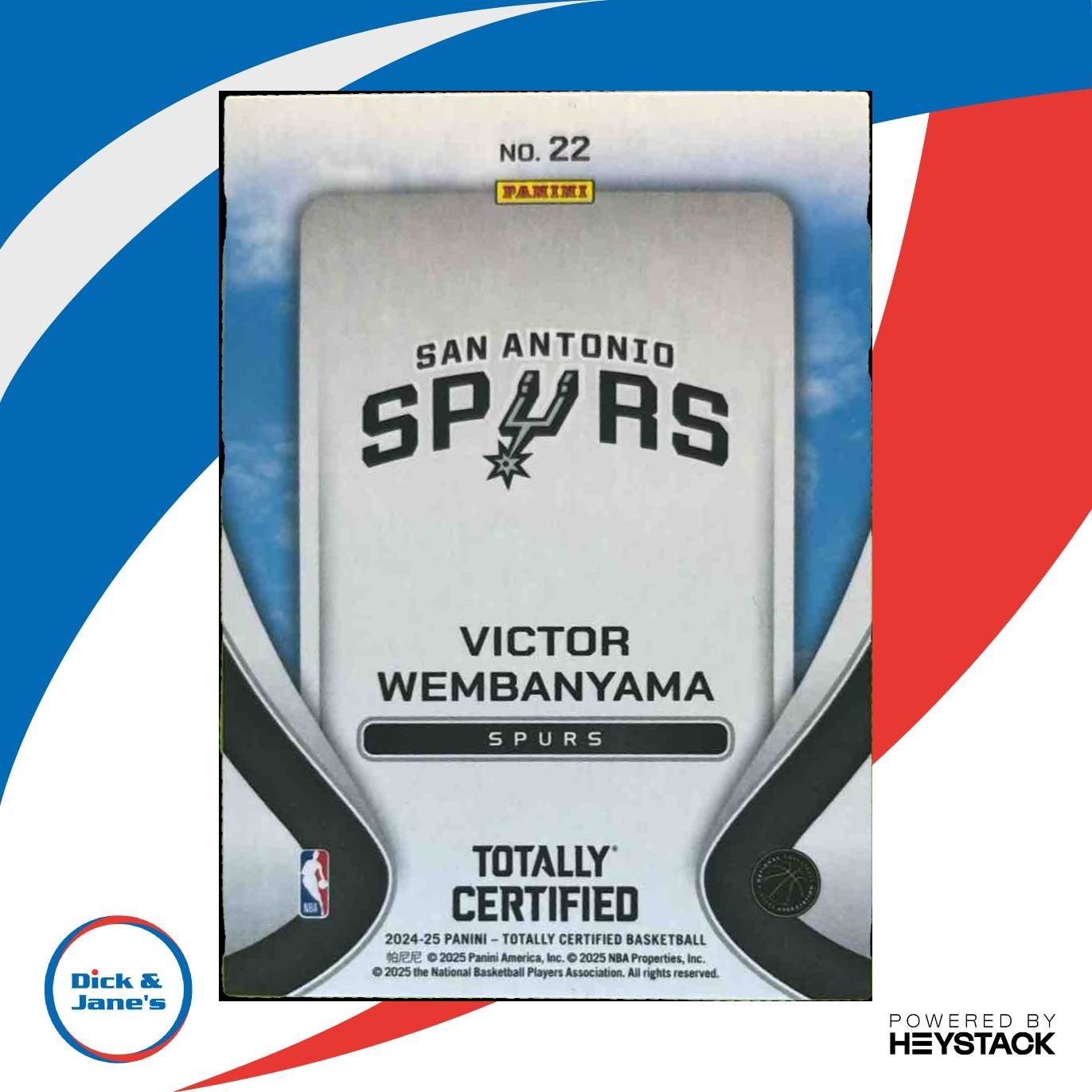 2024-25 Totally Certified Victor Wembanyama Franchise Foundations Mirror Spurs - Sports Cards