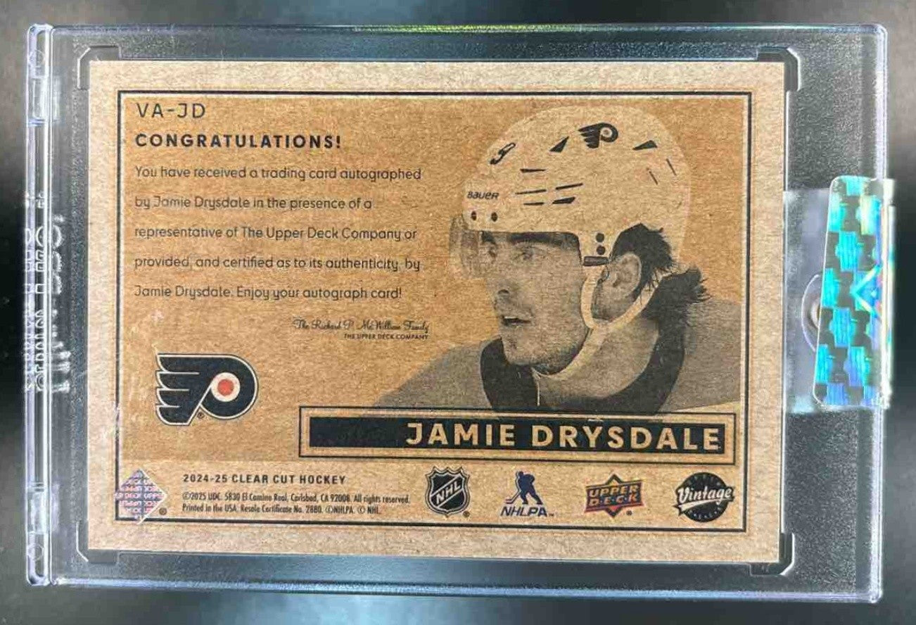2024-25 Upper Deck Clear Cut Jamie Drysdale Vintage Autos Philadelphia Flyers - Sports Cards