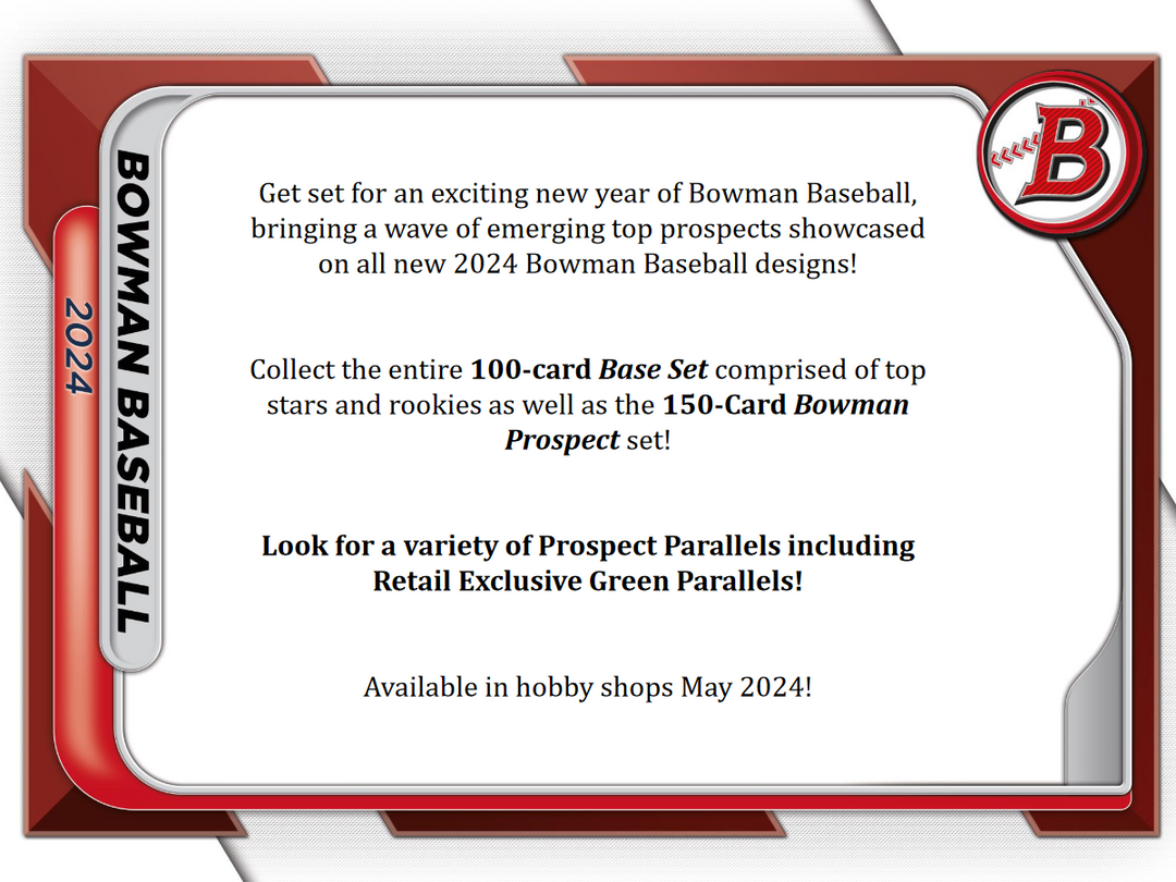 2024 Bowman Baseball Retail 24-Pack Box - MLB Blaster Box