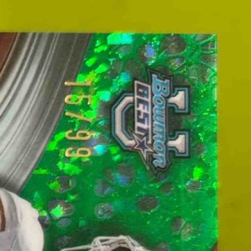 2024 Bowman Best University Isaiah Bond Best of 2024 Auto Green /99 Longhorns - Sports Cards