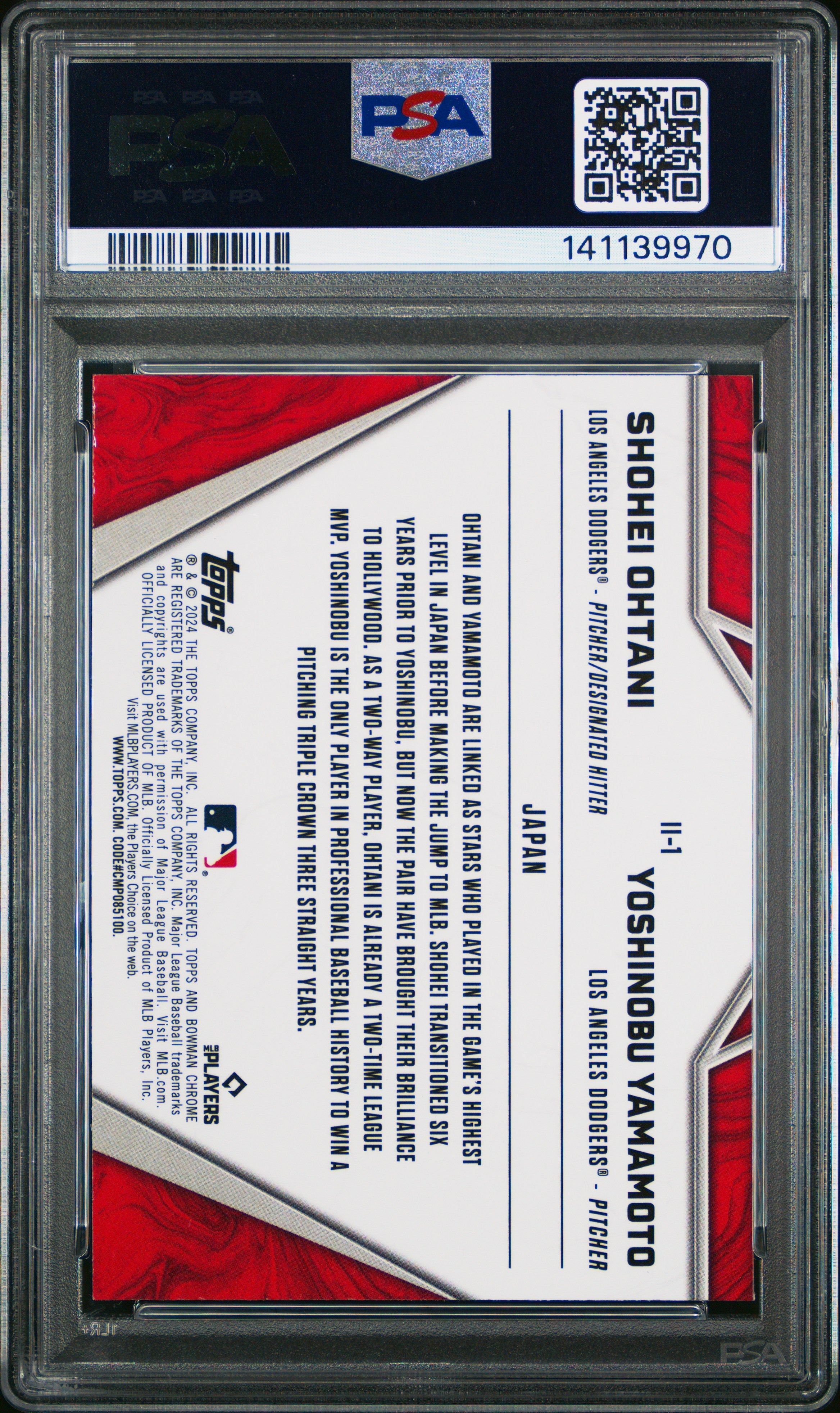 2024 Bowman Chrome International Impact Yamamoto Ohtani #II1 PSA 9 MINT - Graded Sports Cards