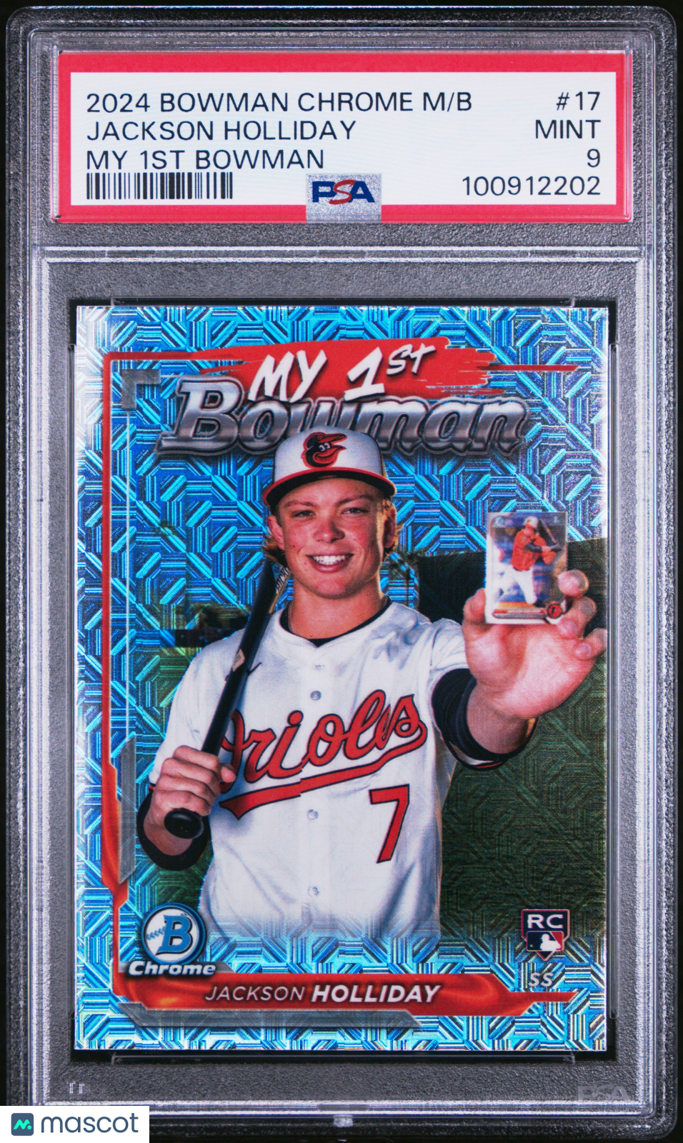 2024 Bowman Chrome Mega Box My 1ST Bowman Jackson Holliday #17 PSA 9 - Graded Sports Cards