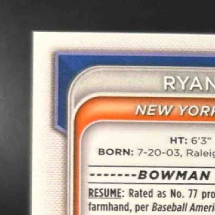 2024 Bowman Chrome Ryan Clifford Prospect Auto Mega Box Green Mojo /99 Mets - Sports Cards