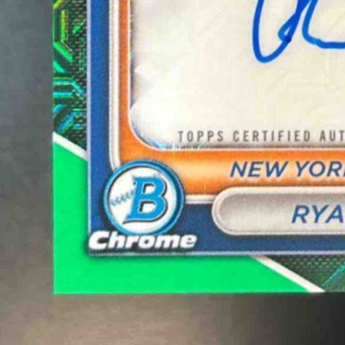 2024 Bowman Chrome Ryan Clifford Prospect Auto Mega Box Green Mojo /99 Mets - Sports Cards