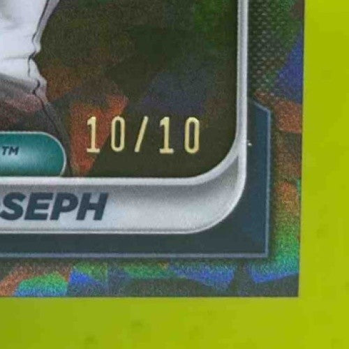 2024 Bowman Chrome Sapphire Prospects Black Refractors BCP176 Dawel Joseph 10/10 - Sports Cards