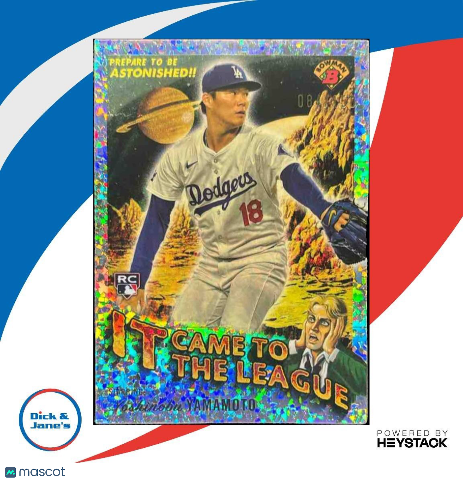 2024 Bowman Chrome Yoshinobu Yamamoto It Came to the League Mini Diamond /150 - Sports Cards