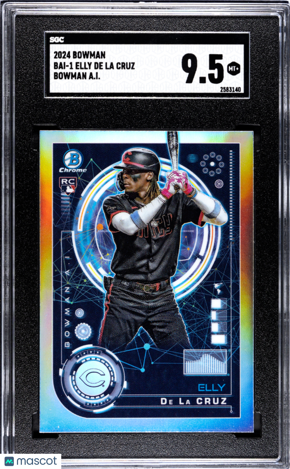 2024 Bowman Elly De La Cruz A. I. Rookie #BAI-1 SGC 9.5 MINT+ Cincinnati Reds - Graded Sports Cards