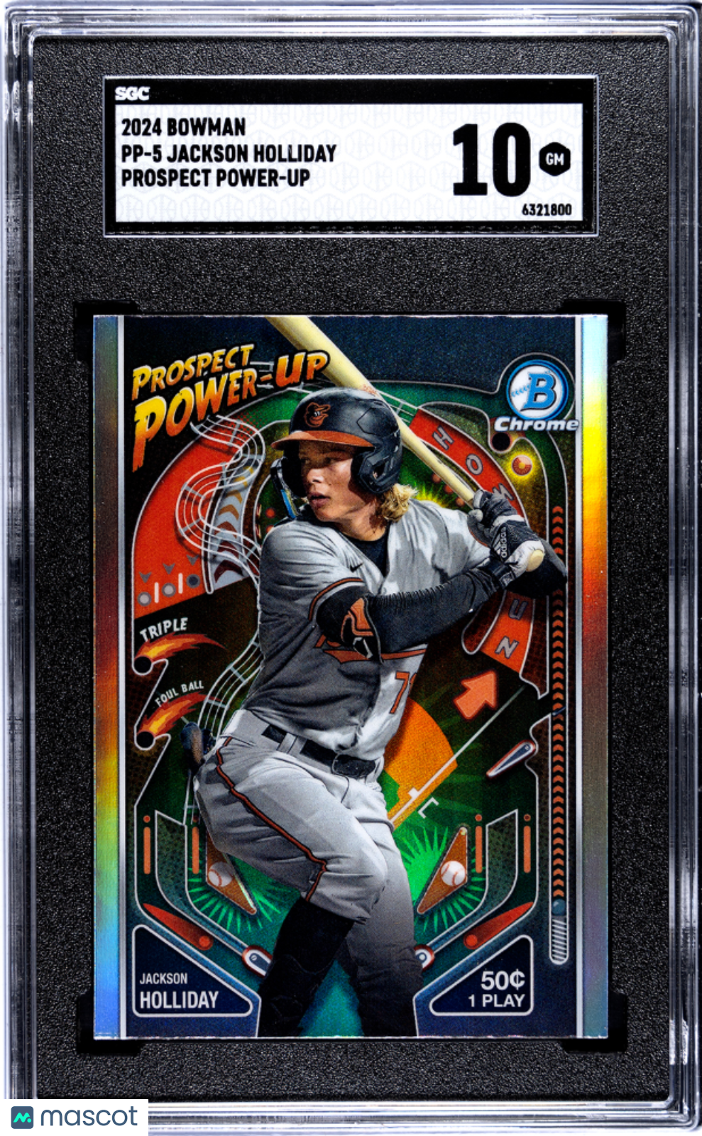 2024 Bowman Jackson Holliday Pros. Power Up Rookie #PP-5 SGC 10 GEM MINT Orioles - Graded Sports Cards