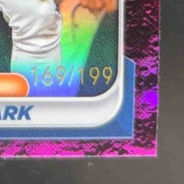 2024 Bowman Max Clark Chrome Prospects Fuchsia Refractor 169/199 Detroit Tigers - Sports Cards