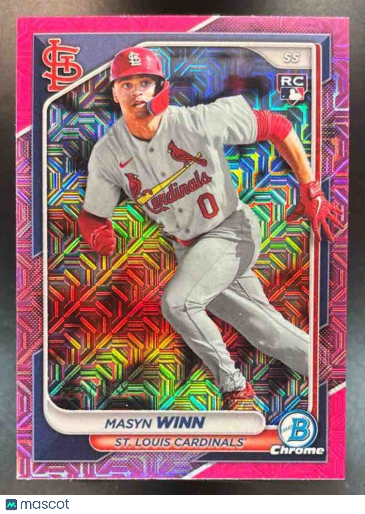 2024 Bowman Mega Box Masyn Winn Mojo Pink Refractor /199 #2 St. Louis Cardinals - Sports Cards