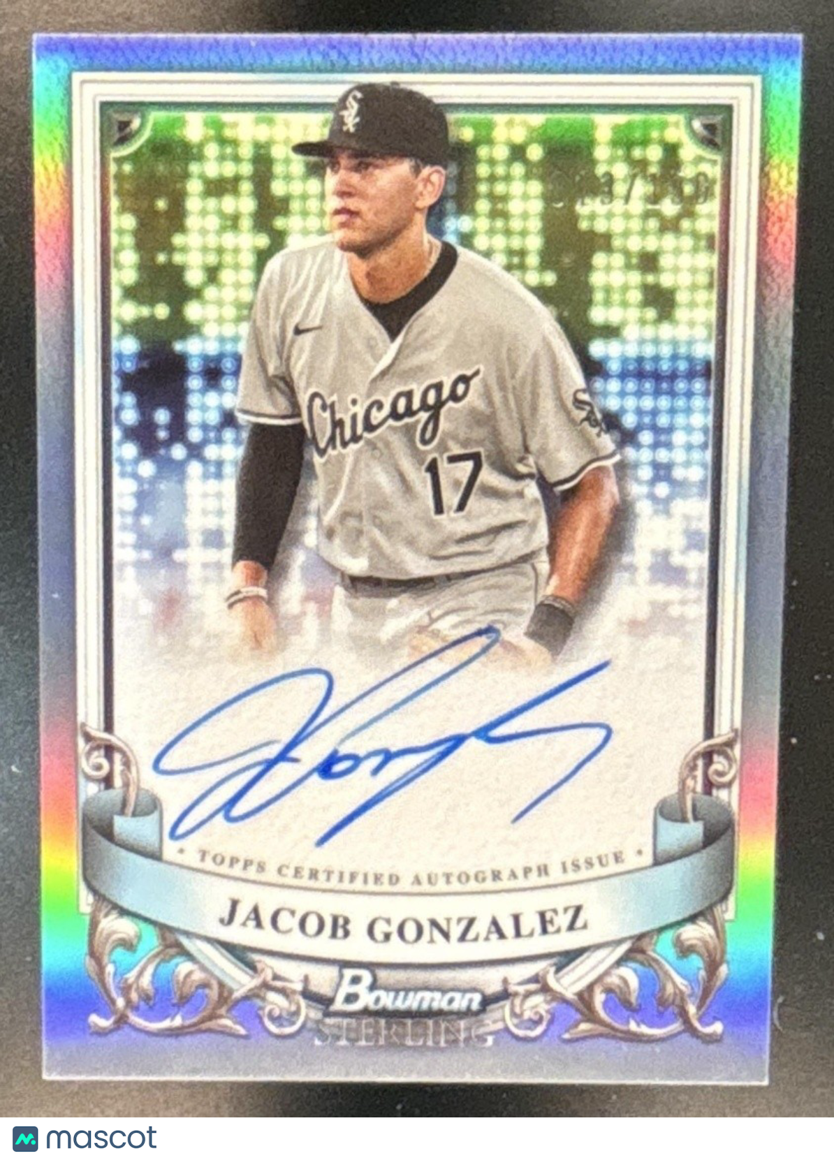 2024 Bowman Sterling Jacob Gonzalez Prospect Auto Refractor /150 White Sox - Sports Cards