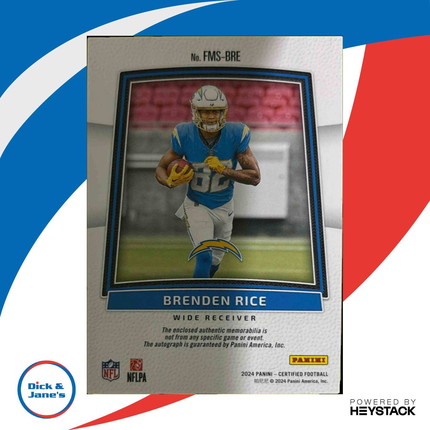 2024 Certified Brenden Rice Freshman Fabric Mirror Signatures Bronze/349 RC Auto - Sports Cards