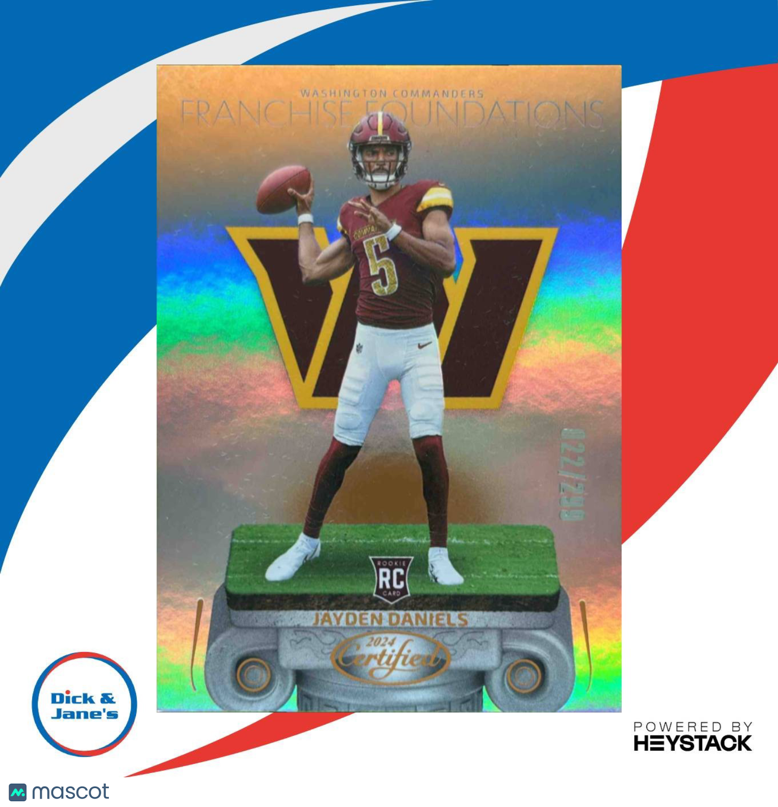 2024 Certified Jayden Daniels Franchise Foundations Bronze Mirror 22/299 #6 RC - Sports Cards