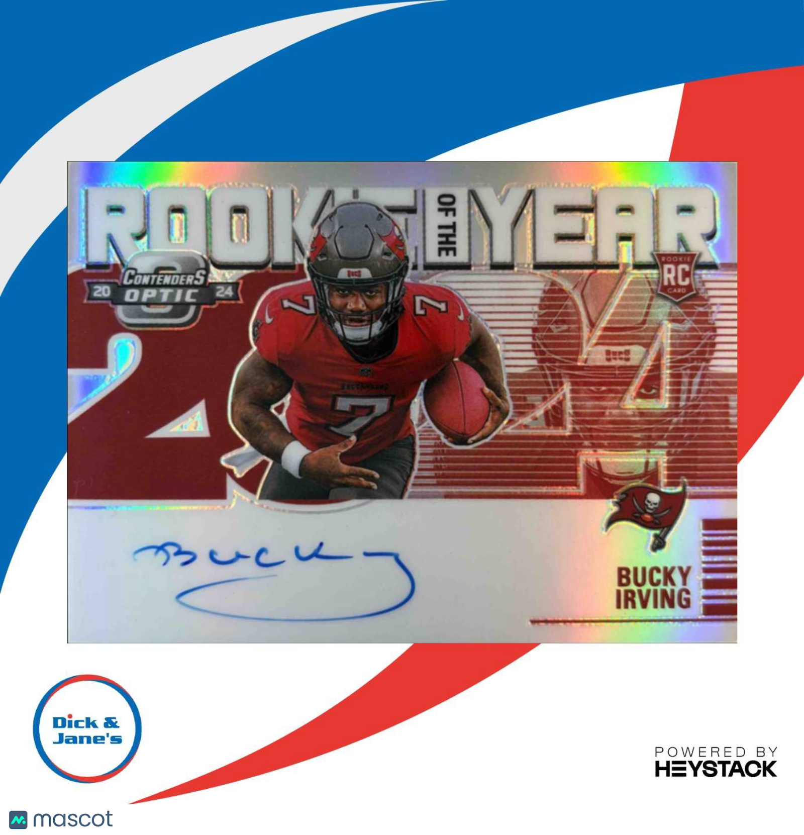 2024 Contenders Optic Bucky Irving Rookie of the Year /99 Auto Buccaneers - Sports Cards