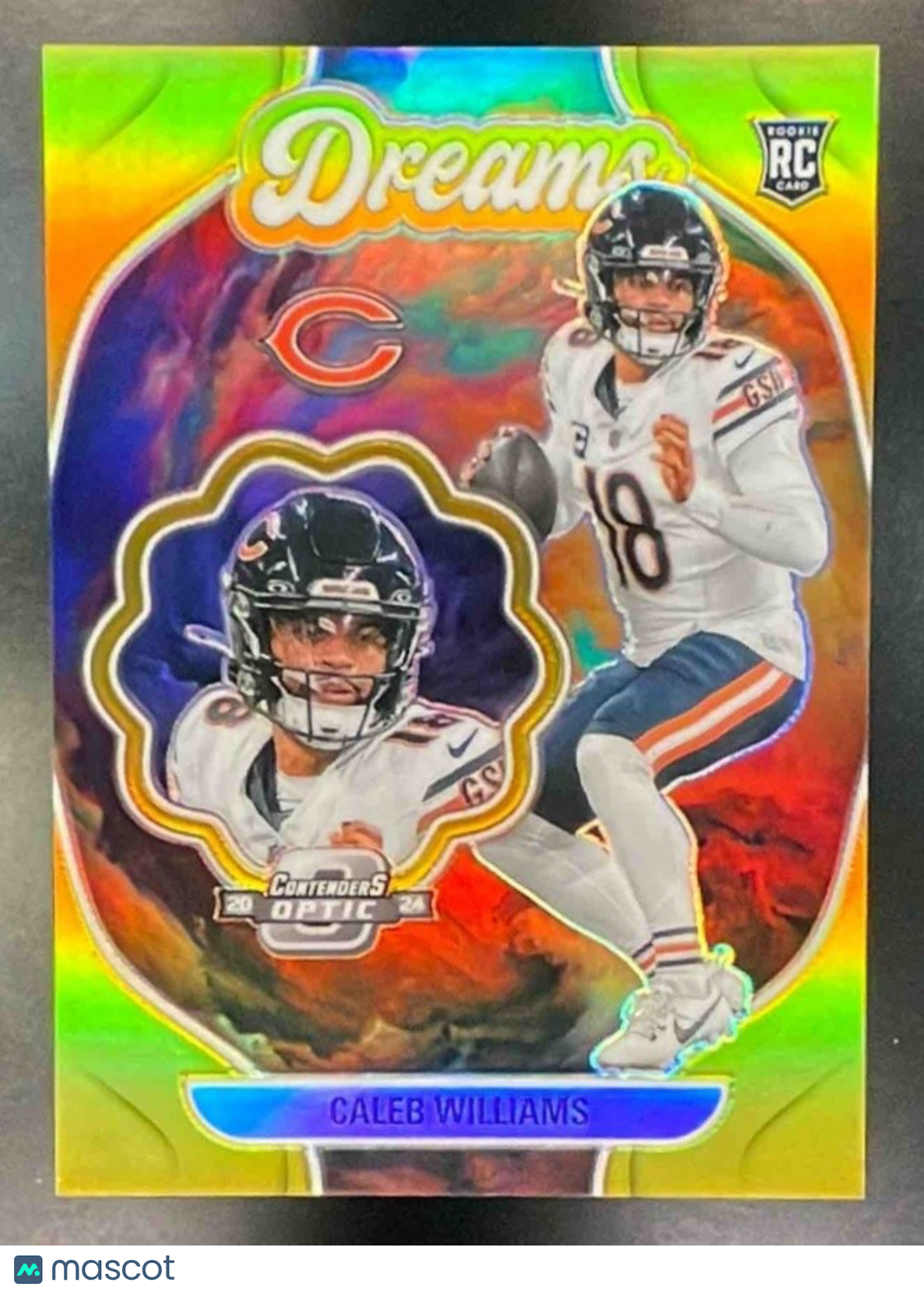 2024 Contenders Optic Caleb Williams Dreams Gold Prizm 01/10 RC Chicago Bears - Sports Cards