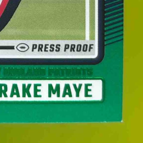 2024 Donruss Drake Maye Press Proof Green RC Rated Rookie New England Patriots - Sports Cards